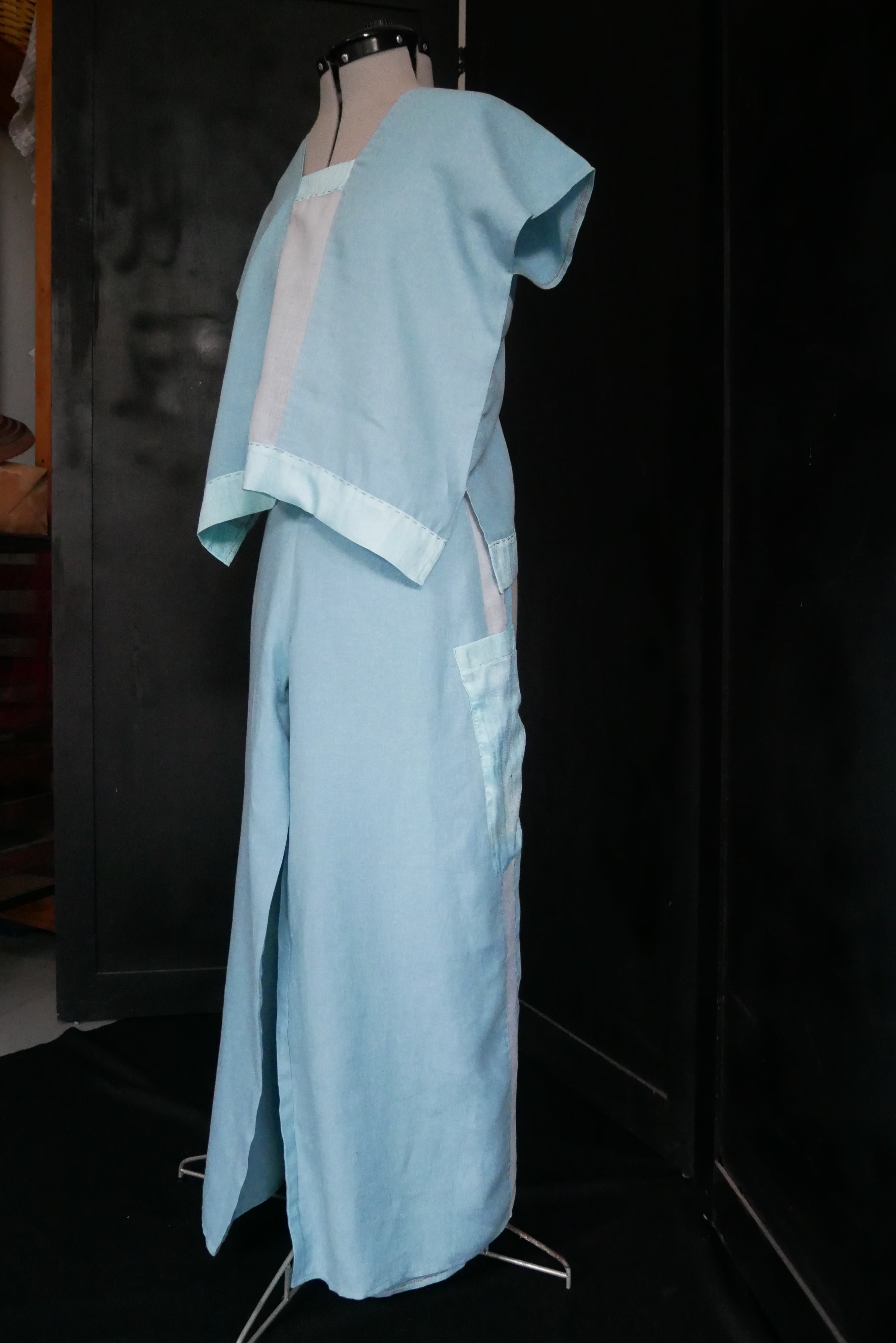 Conjunto Huipil azul cielo.