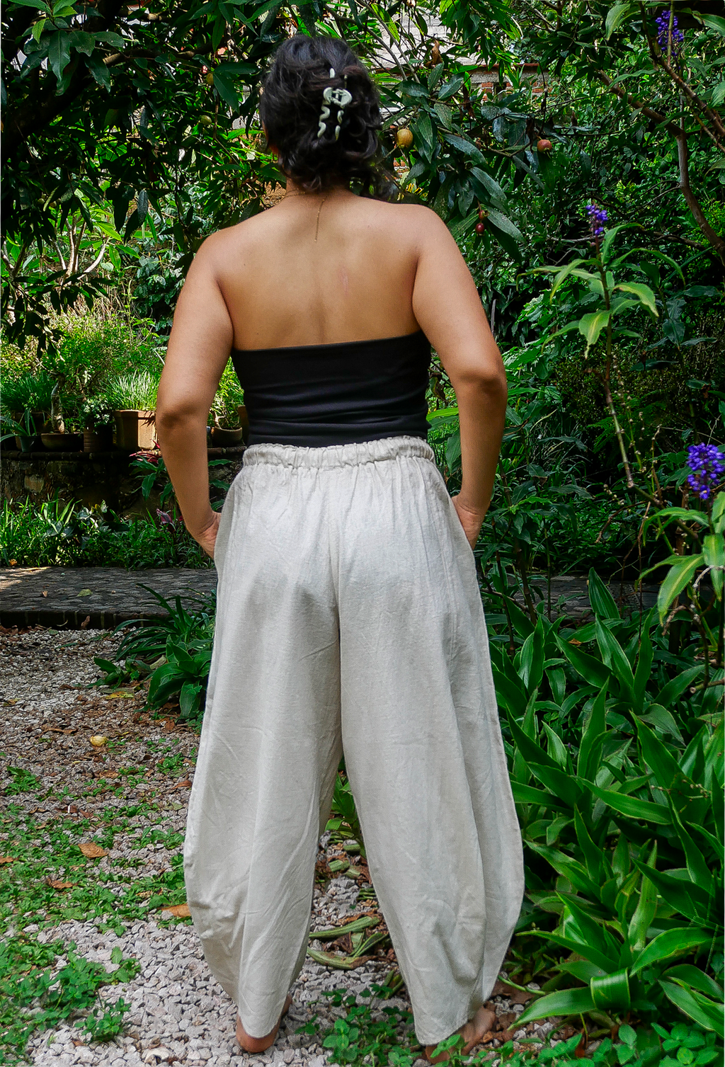 Pantalón lino orgánico unisex.