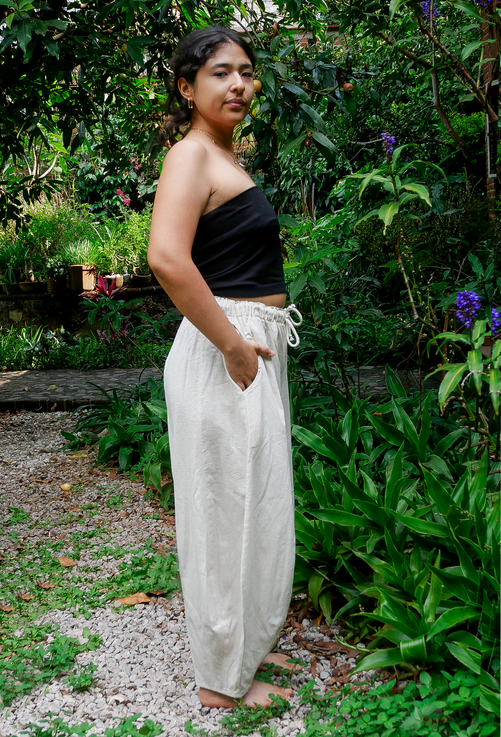 Pantalón lino orgánico unisex.