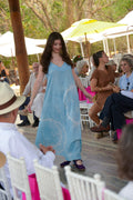 Vestido de lino añil claro